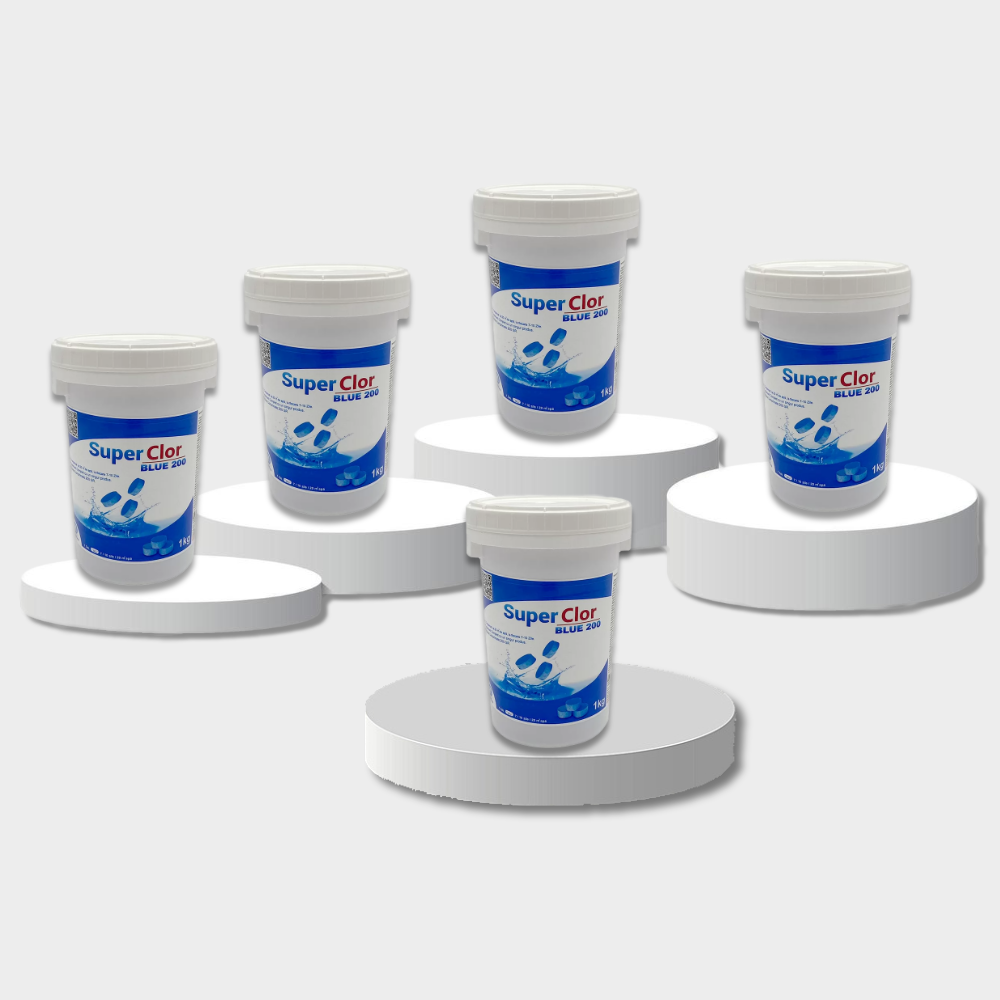 Dezinfectant pe baza de Clor pentru Piscine SuperClor Blue 200, Tab 200 Gr 1kg - imagine 2