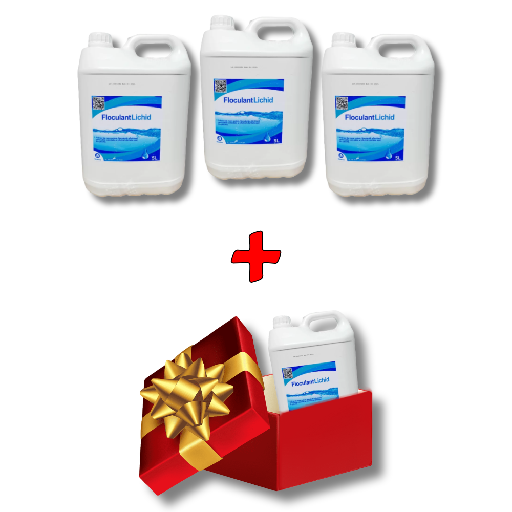 Pachet 3+1 la Floculant pentru Apa Cristalina