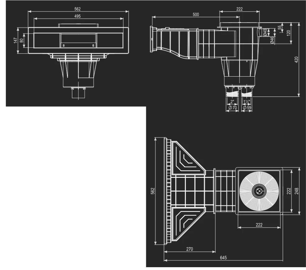 Skimmer - Slim pentru Piscine din Liner - imagine 3