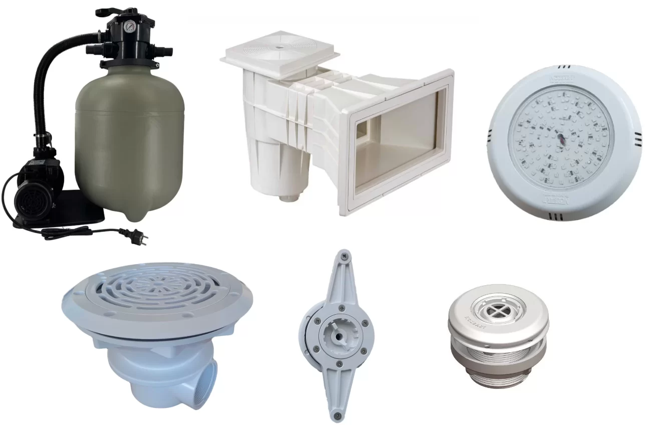 Kit Piscina Prefabricata din HDPE 6m x 3m x 1.5m + Accesorii - imagine 2